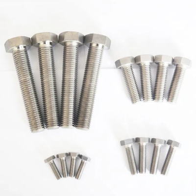 İyi fiyat ASME ANSI B18.2.1 Gr2 Gr5 Titanyum Çiviler ve Fındıklar Hex Baş 1/4'20 TPI 1' çevrimiçi