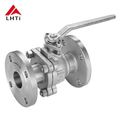 İyi fiyat ANSI Sınıf 150 Gr2 Titanyum Top Valfı Kimyasal Medya Direnci için Tam Port Yangın Güvenli Flanged Tasarımı çevrimiçi