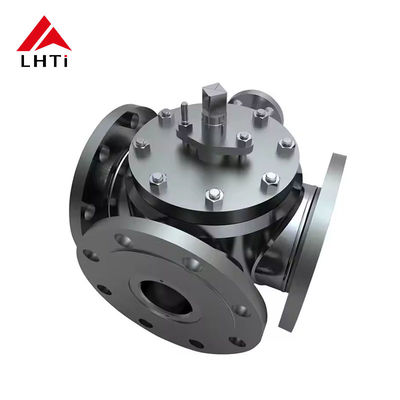 İyi fiyat 6 Inch Ball Valve Titanyum 4 Way Ball Valve for Chemical and Power Industry Gr2 Gr5 PN16 PN 25 çevrimiçi