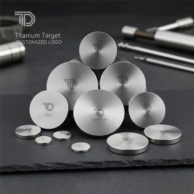 İyi fiyat GR1 GR2 GR5 Titanyum Disk ve Hedef 99.7% Saflıklı Soğuk Dolaştırılmış Damgalama ile Yapılmış çevrimiçi